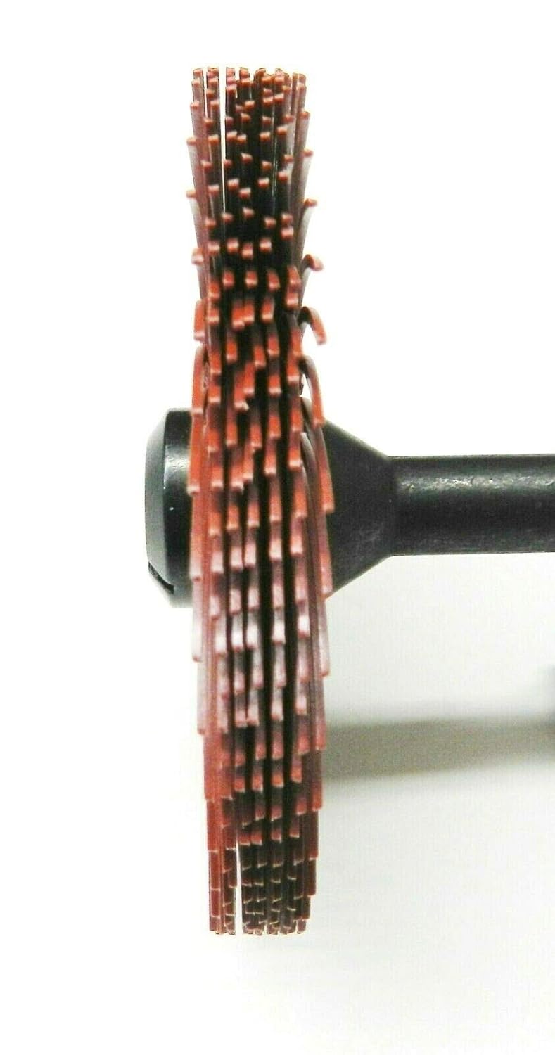 JTS 3M Radial Bristle Disc 3" Red 220 Grit with 1/4" Mandrel 6 Brushes and Arbor Set by Jets - Image 5