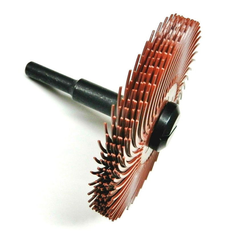 JTS 3M Radial Bristle Disc 3" Red 220 Grit with 1/4" Mandrel 6 Brushes and Arbor Set by Jets - Image 4