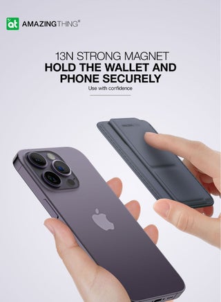 حامل بطاقات Smoothie Pro MagSafe Wallet مع قبضة يد وحامل متعدد الزوايا لسلسلة iPhone 14 / 13 / 12 - أرجواني غامق - view 5