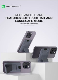 AMAZINGthing Smoothie Pro MagSafe Wallet Card Holder with Hand Grip & Multi Angle Stand for iPhone 14 / 13 / 12 Series - Deep Purple  - Image 2