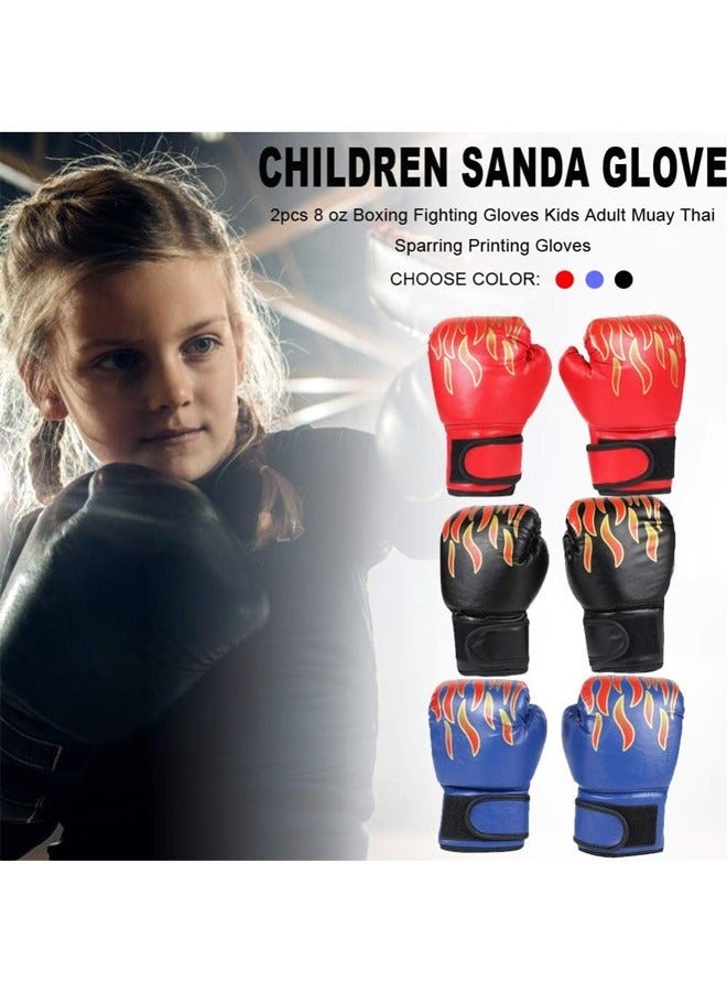 زي سي إم - هابي قفازات ملاكمة للأطفال، قفازات ملاكمة احترافية للشباب مع شبكة مسامية وجلد بولي يوريثان متين، تصميم لهب أحمر، مثالية لحقيبة اللكم، الكيك بوكسينغ، الملاكمة التايلاندية وفنون القتال المختلطة - Image 5