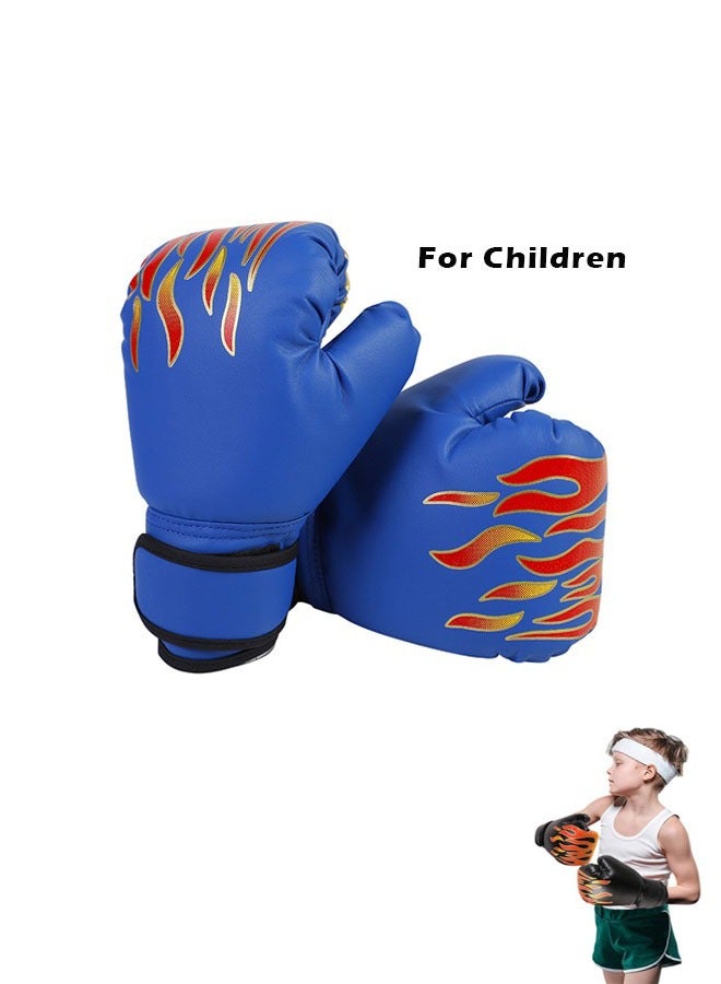 زي سي إم - هابي قفازات ملاكمة للأطفال، قفازات ملاكمة احترافية للشباب مع شبكة مسامية وجلد بولي يوريثان متين، تصميم لهب أحمر، مثالية لحقيبة اللكم، الكيك بوكسينغ، الملاكمة التايلاندية وفنون القتال المختلطة - Image 1