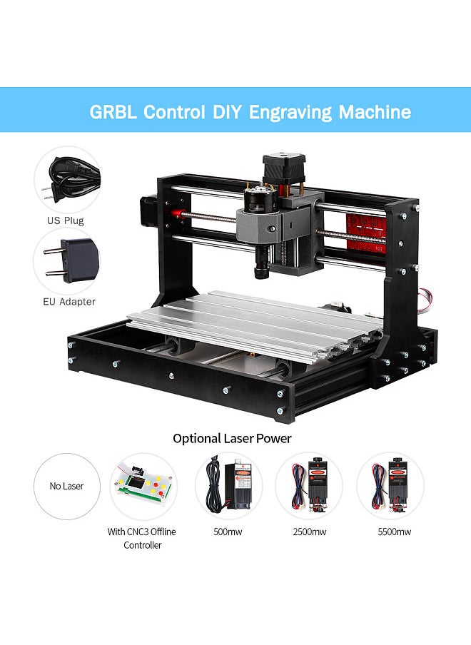 Generic - 5500mw Upgrade Version CNC 30*18 PRO GRBL Control DIY Mini CNC Machine 3 Axis Pcb Milling Machine Wood Router Engraver with Offline Controller - Image 1
