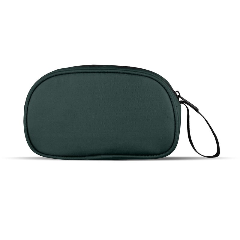 KUKLAR Premium Travel Pouch Multipurpose Carry Bag for Toiletries Cables Stationery Pencil Pouch and Daily Essentials Lightweight with Zipper for Travel School (Dark Green) - Image 3