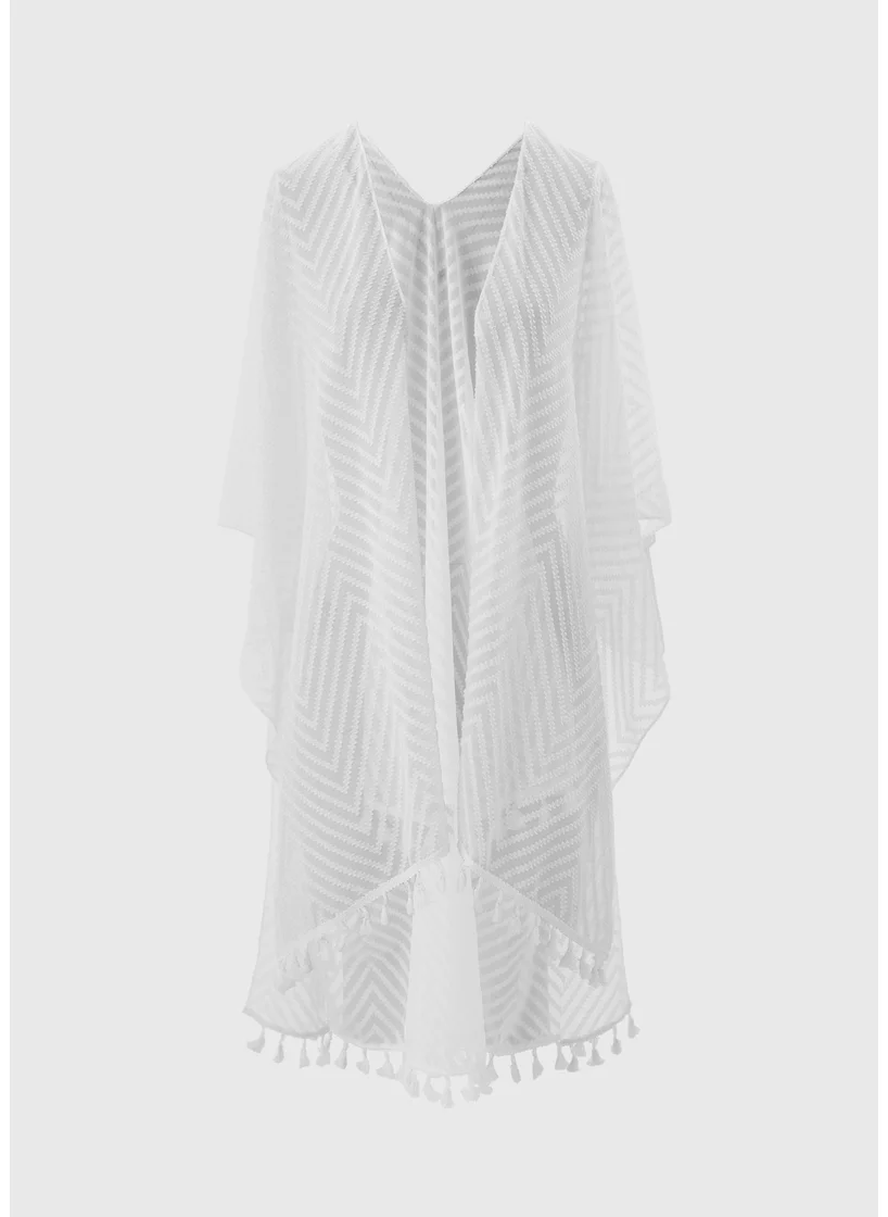 Matalan White Textured Kimono