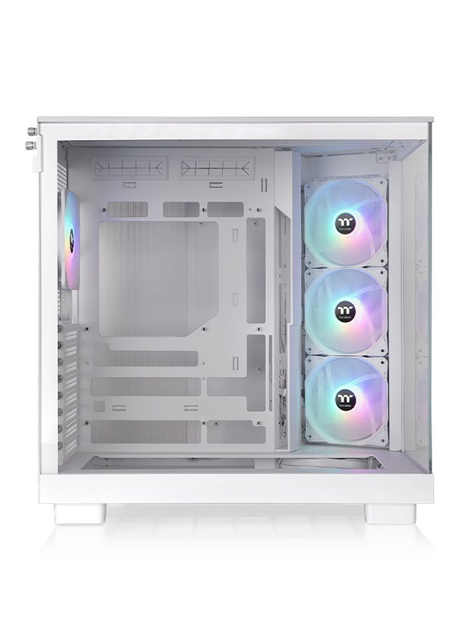 Thermaltake View 380 XL TG ARGB Mid Tower Chassis (Snow White) - Dual Chamber Design, Tempered Glass Panels, 4x 120mm ARGB Fans, 360mm Radiator Support, GPU Anti-Sag Brace, 3x 2.5" SSD + 1x 3.5" HDD, USB 3.2 Type-C, Premium Cooling & Cable Management | CA-11E-00M6WN-00 - Image 3