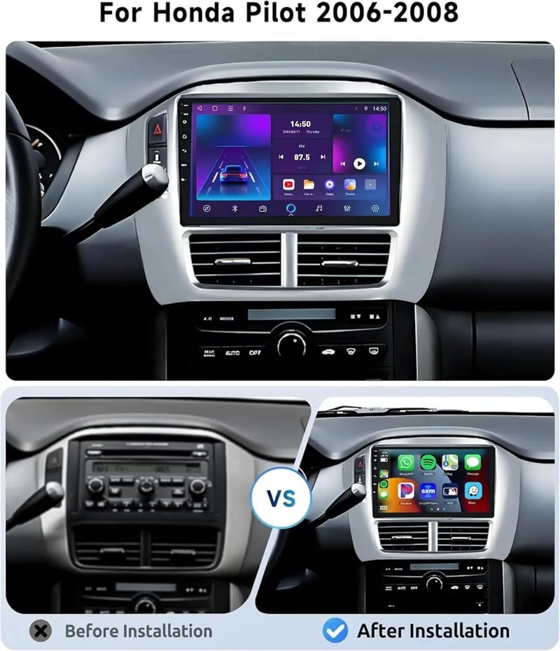 Vierex Honda Pilot Car Stereo with Wireless CarPlay and Android Auto - Image 3