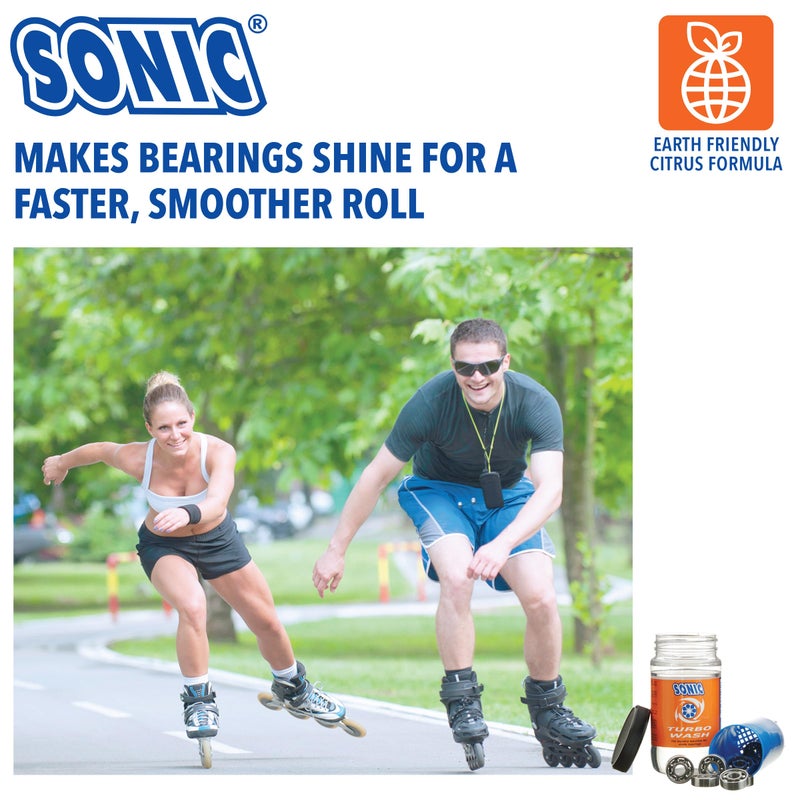 SONIC Turbo Wash, Complete Skate Bearing Cleaning Kit Includes 8 oz Citrus Cleaner, Inline Skates, Roller Skates, Skateboards, Patented, Made in USA - Image 4