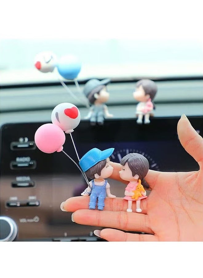 YJ 2pcs Cute Couple Shape Home Office Decorations with Balloon, Car and Office Accessories, Room Decoration - Image 5