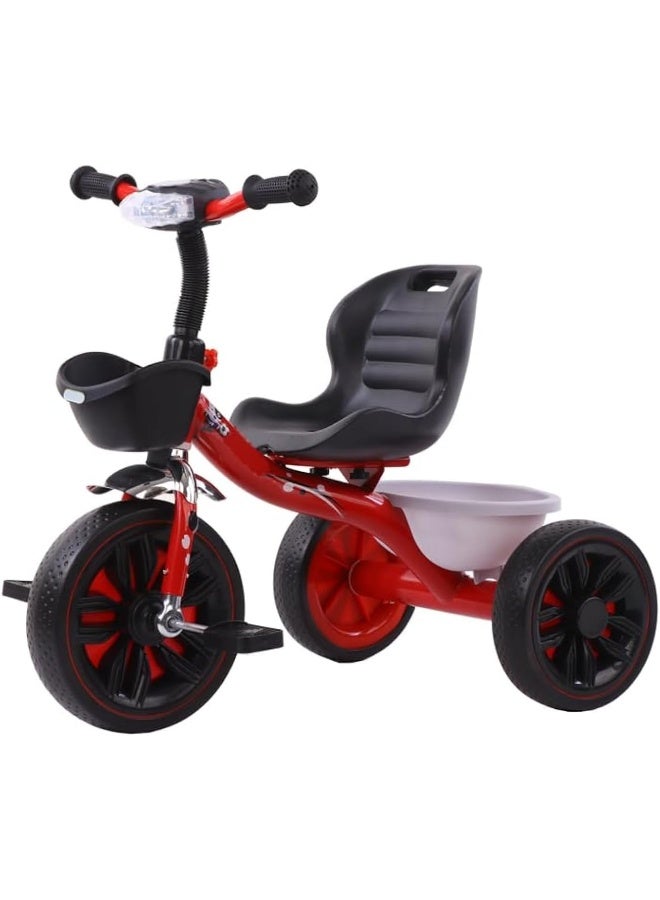 Kids Tricycle, New Version Outdoor and Indoor Kids Tricycle (Red) - Image 1