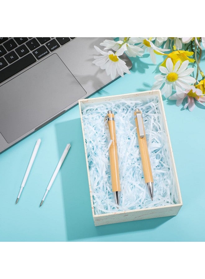 Fainne Bamboo Pens Bulk Wood Natural Engraving Retractable Bamboo Pen With Extra Black Ink Refills Ballpoint Pen Journaling Pen Gift For Graduation(40 Pcs) - Image 5