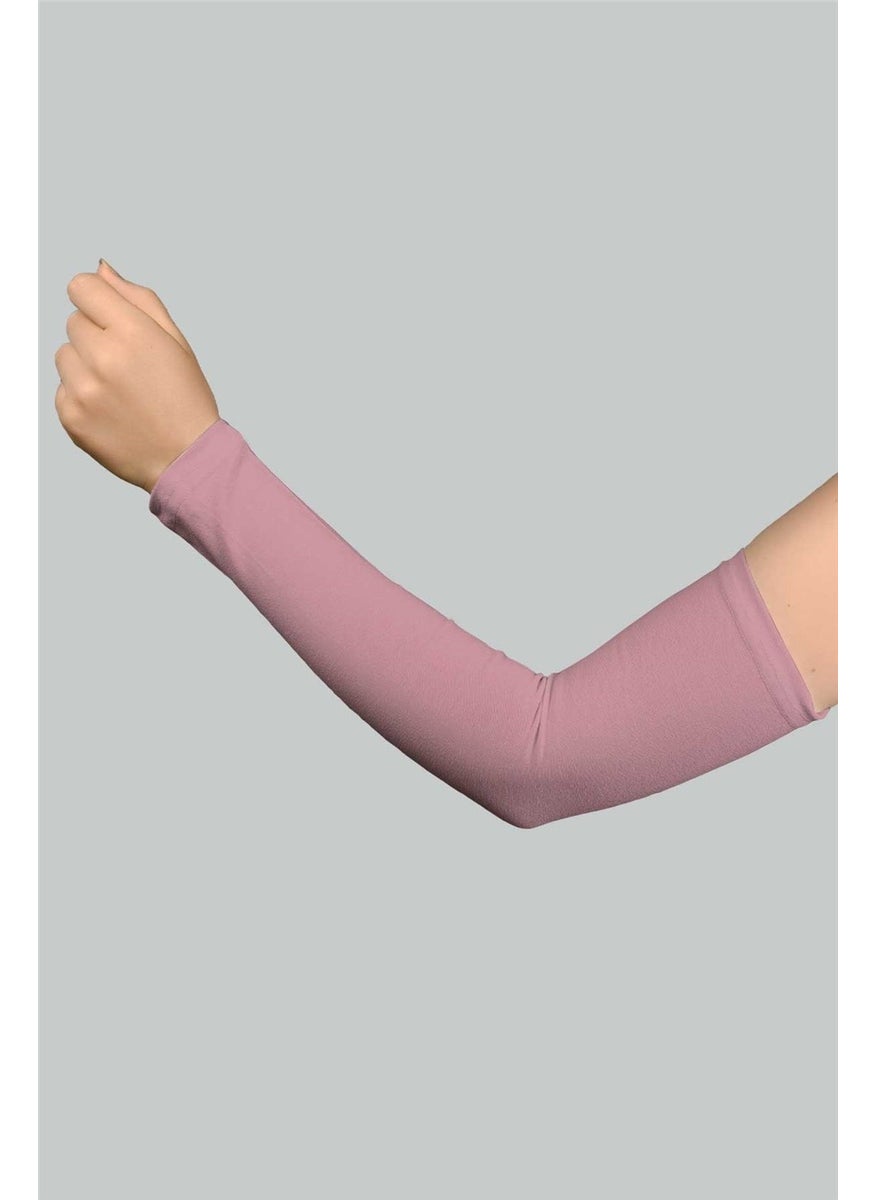 Altobeh Practical Hijab Sleeve Combed Cotton Prayer Sleeve Plain - Dark Pink 