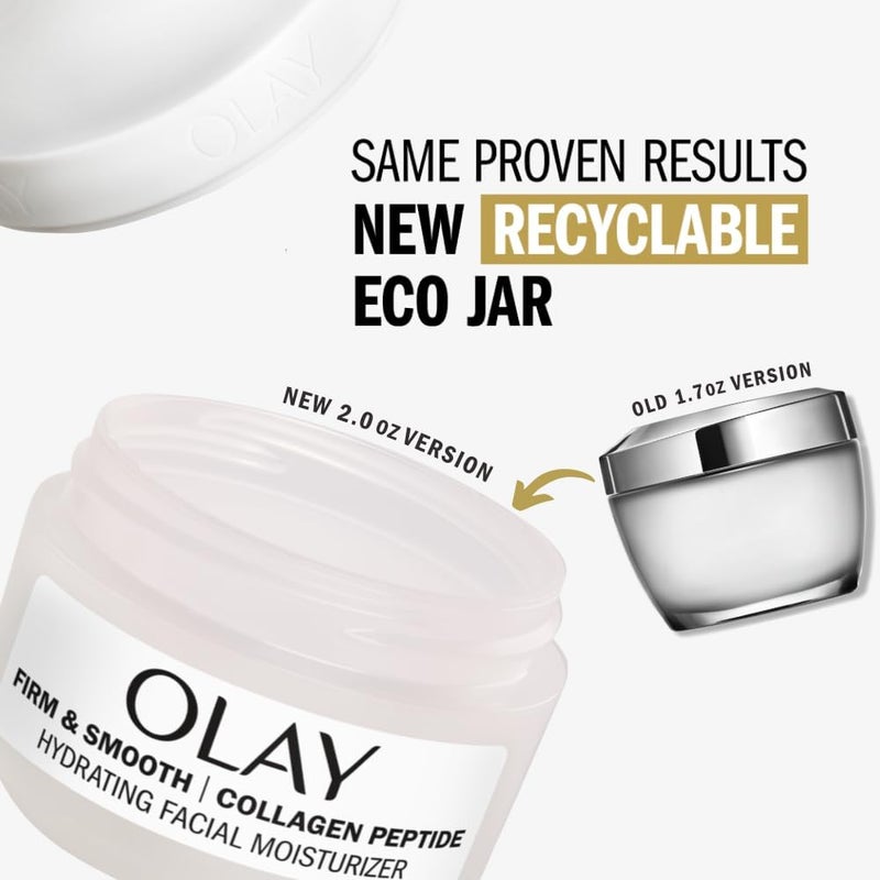 Olay Regenerist Radiance Collagen Peptide Face Moisturizer: Firm & Smooth Cream - Fragrance-Free, Hydrating, Firming, Anti-Aging & Anti-Wrinkle - 2 Oz - Image 3