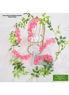 Generic Artificial Wisteria Vine Flower Garland Decor 1 encrypted dark pink 