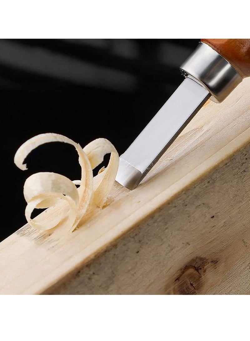 KASTWAVE Wood Carving Tools, 12 PCS with Grindstones Precision Carving Craft Knife Hobby Knife, Art Knife Stainless Steel Blades, for Cutting Carving Scrapbooking, Stencil, DIY Project, Fruit, Vegetable - Image 5