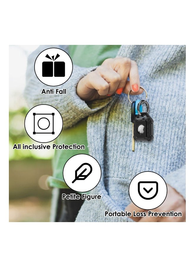 Generic - 2 Pack AirTag Holder for Apple Airtags, Smart AirTag Case Cover Protective Keyring Pendants TPU Fall Scratch-Resistant Airtags Tracker Cover for keys Luggage Bags Dog Cat Collar - Image 1