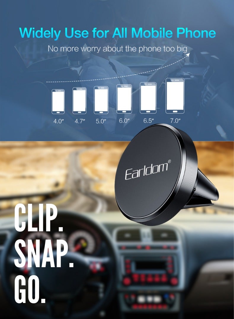 أيرلدوم المغناطيسي تنفيس الهواء سيارة جبل-حامل هاتف مدمج-360-دوران - قبضة آمنة-عملية بيد واحدة - Image 4