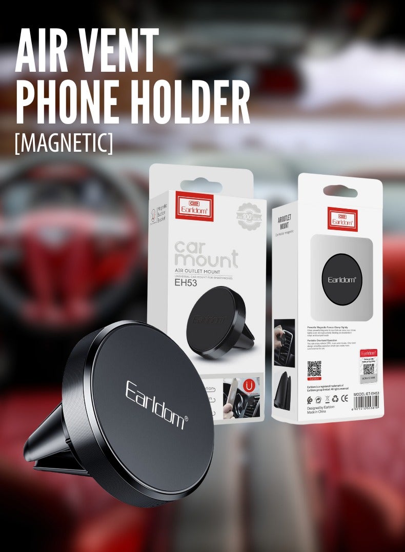 أيرلدوم المغناطيسي تنفيس الهواء سيارة جبل-حامل هاتف مدمج-360-دوران - قبضة آمنة-عملية بيد واحدة - Image 1