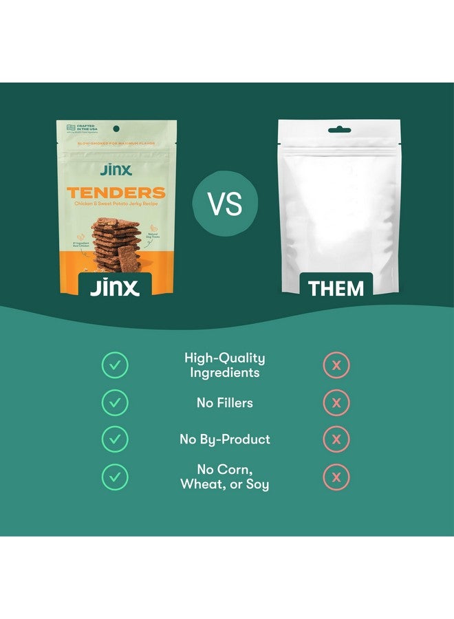 جينكس مكافآت الكلاب جينكس تندرز، دجاج مجفف، مكونات طبيعية بالكامل، طرية وطرية، قليلة السعرات الحرارية، دجاج مدخن ببطء وبطاطا حلوة، بدون مواد مالئة، 5 أونصة - Image 5
