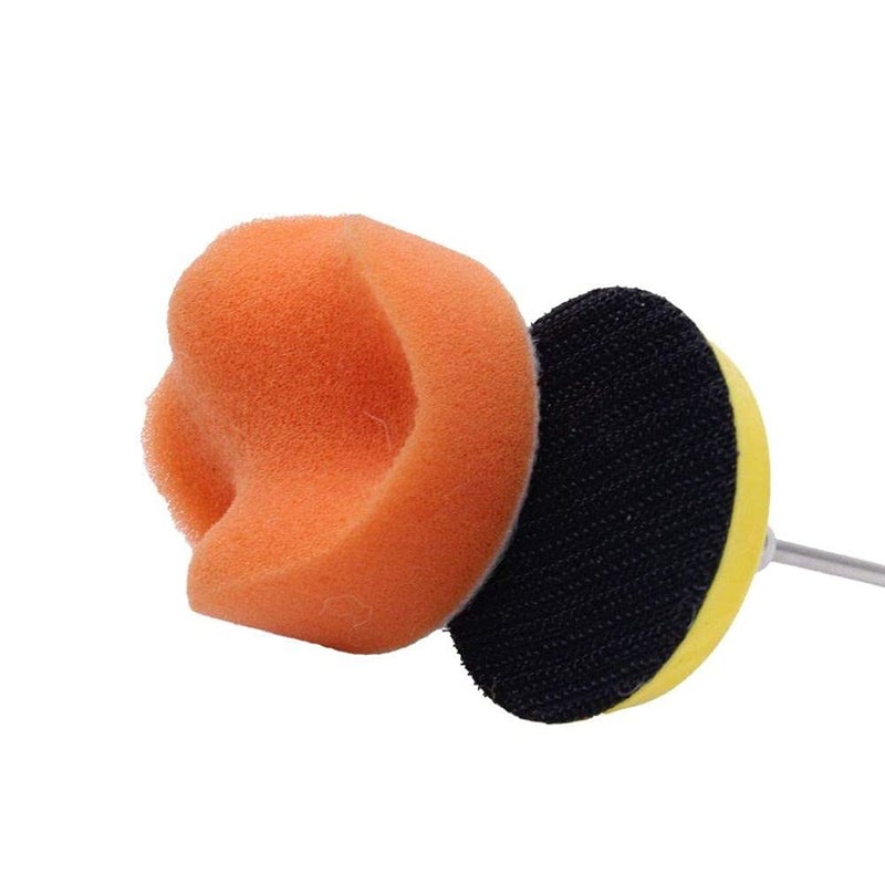 DIY Crafts CT-DIY-HI-41896 3" Wave Sponge Polishing Pad with 3" Buffing Backing Plate Tools Kit (Pack of 11 Pcs) - Image 2