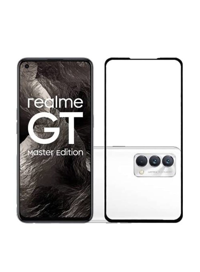 واقي شاشة زجاجي بإطار أسود لهاتف اوبو رينو 5 - ريلمي جي تي ماستر ايديتجشن - Image 1