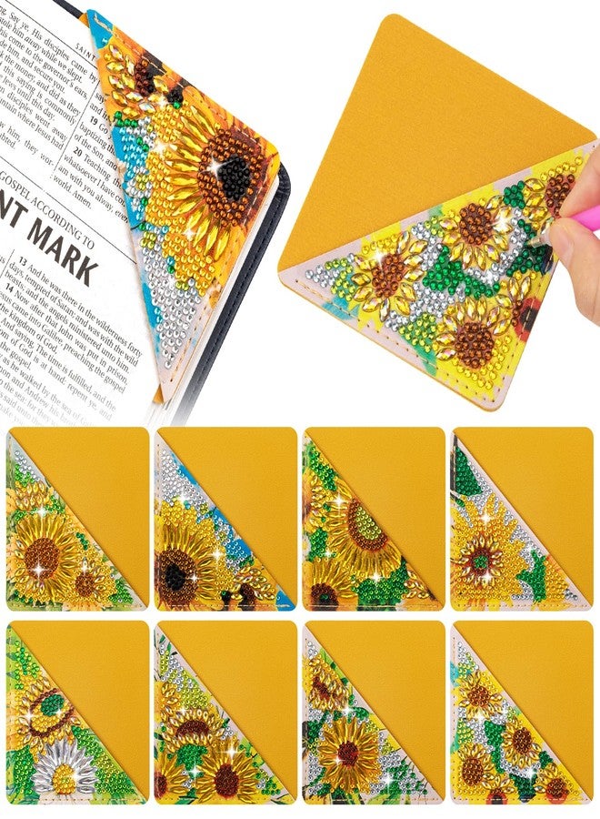 ALKALO 8 PCS Diamond Art Bookmarks, Diamond Painting Bookmarks for Book Lovers 5D DIY Corner Bookmark Adults Crafts Diamond Art Kits for Adults Kids Home Office Beginner Gift - Image 1