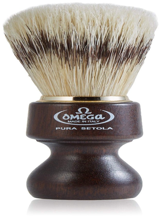Omega 26 - Shaving Brush in Pure Bristle, Dark Brown - Image 1