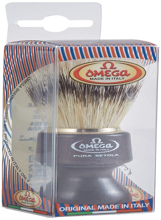 Omega 26 - Shaving Brush in Pure Bristle, Dark Brown - Image 4