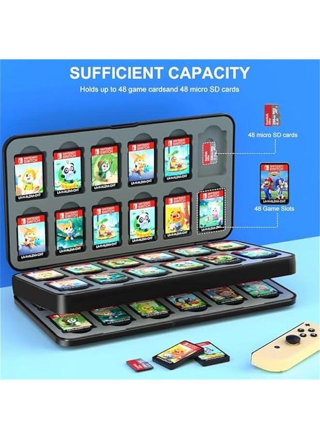 48 Game Card Case Compatible for Nintendo Switch OLED 2021/Switch/Switch lite, 48 Game Holder Cartridge Case Compatible for Switch Game Cards , Compact & Portable Game Storage Case Box - pzsku/Z8539409B49620A7320D3Z/45/_/1729627447/a3ae55be-84be-4525-a615-a77dcafd3bf8