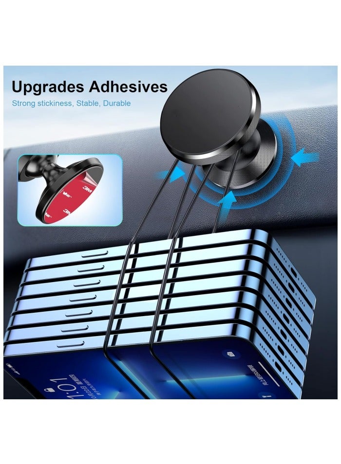 【2-Pack】Magnetic Phone Holder for car, [Strong Magnet] Magnetic Phone Mount for Car [4 Plate] iPhone Magnetic car Phone Holder Mount for Cell Phone [360° Rotation] Phone Holders for Your Car Magnetic - Image 2