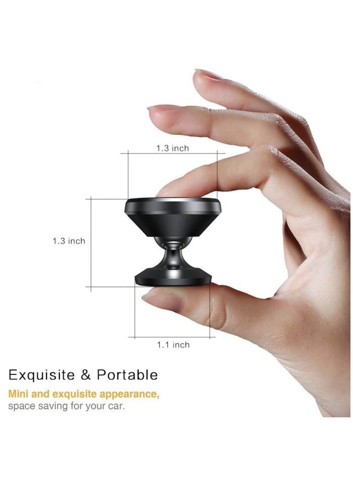 【2-Pack】Magnetic Phone Holder for car, [Strong Magnet] Magnetic Phone Mount for Car [4 Plate] iPhone Magnetic car Phone Holder Mount for Cell Phone [360° Rotation] Phone Holders for Your Car Magnetic - Image 3