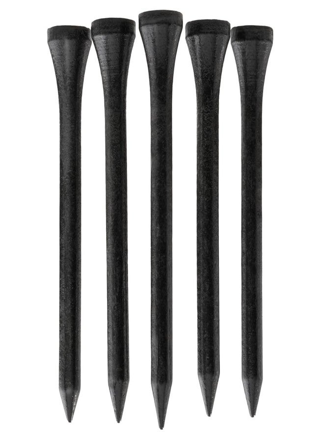 TH Golf Bamboo Golf Tees 70mm | Pack of 50 & 100 | Multiple Colour Options | Premium Eco Friendly Sustainable Durable Bamboo Golf Tees (Black, Pack of 100)