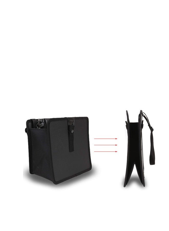 Car Bin for Tidy, Auto Trash Bag Litter Container, Water Resistant Leak Proof Collapsible Garbage Organiser - 6.5L, Black  - Image 4