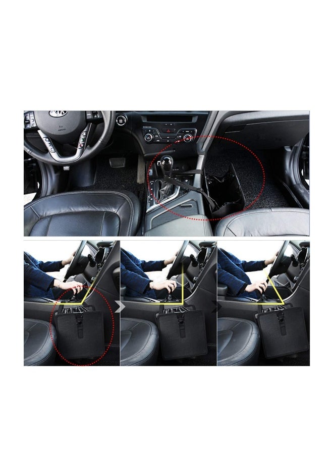 Car Bin for Tidy, Auto Trash Bag Litter Container, Water Resistant Leak Proof Collapsible Garbage Organiser - 6.5L, Black  - Image 2
