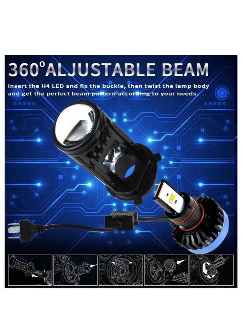 Generic H4 High Power Projector  Lens Headlight Bulbs  - Image 4