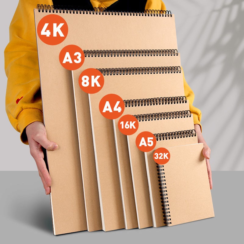 Yuan Hao A4 Coil A5 Sketchbook Drawing 32K Art Student 16 Kindergarten 8K Eight A3/4K Sketchbook - Image 2