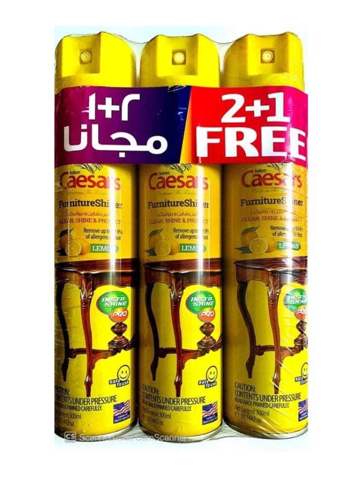 Caesars Lemon Furniture Shiner - (300ml) Pack of 3 - Image 1