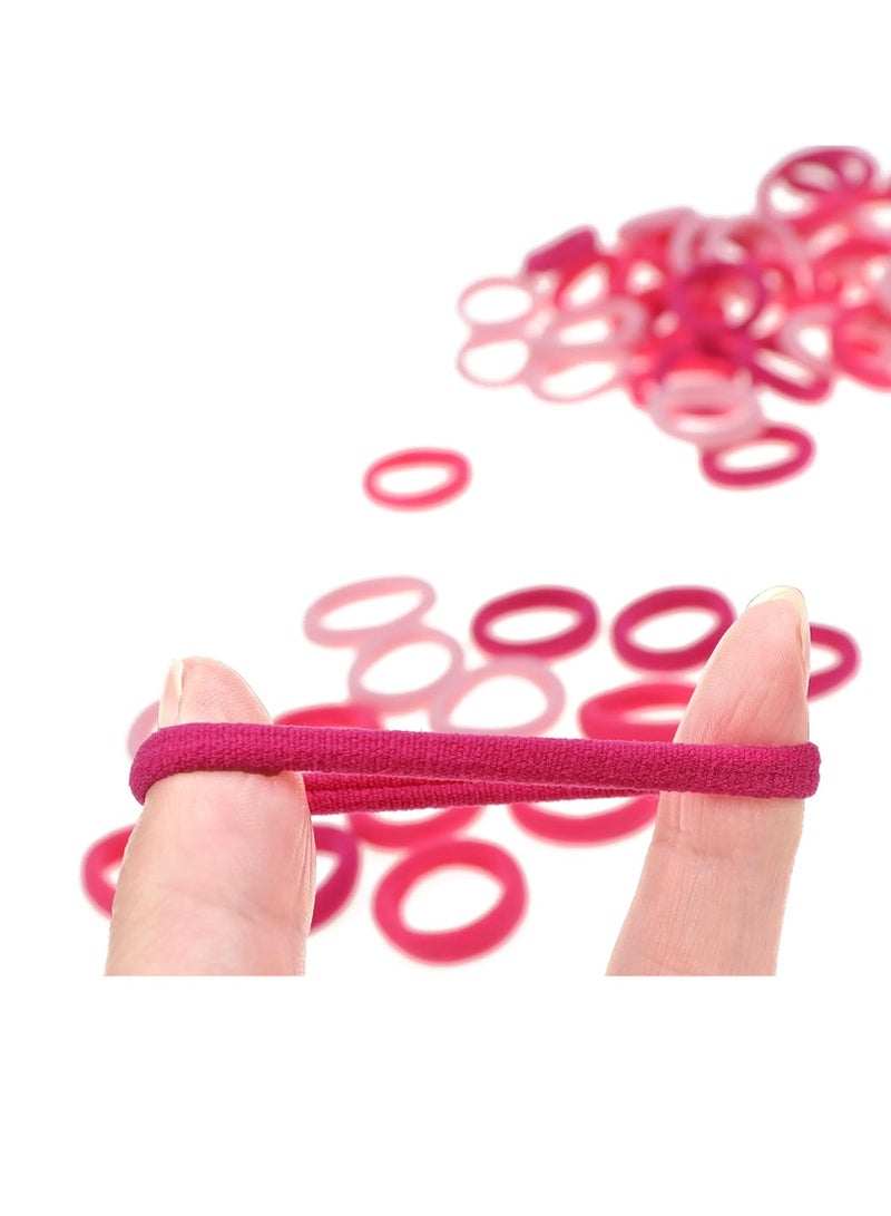 Lelet 200Pcs Nylon Toddler Hair Elastics Ponytail Holder Soft & Seamless Baby Hair Ties, Colorful Rubber Bands for Girls, Gentle on Hair, 2.3cm Diameter-Candy - Image 4