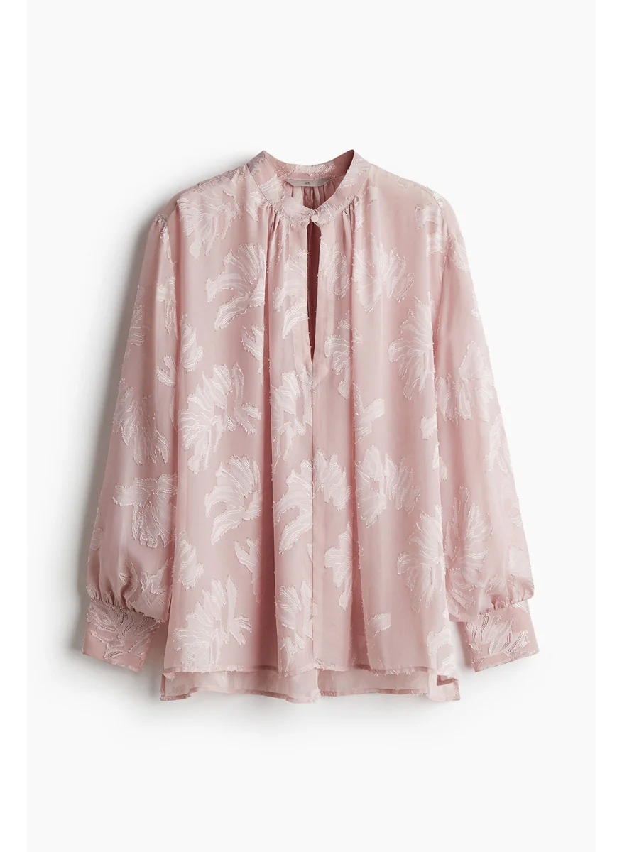 H&M Jacquard-Weave Blouse