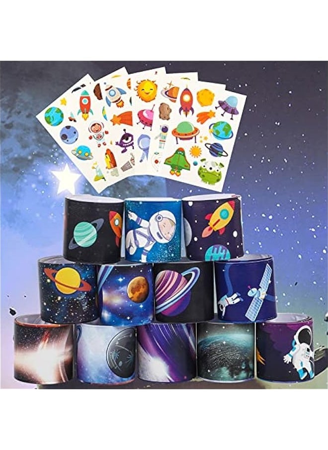 DURKU - Space Slap Bracelets: Planet Design Kids' Snap Bands, Set of 50 - Perfect Class Prizes, Outer Space Party Decorations & Favors - Image 1