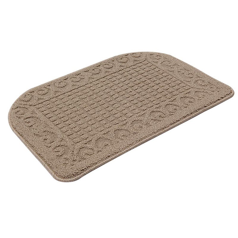 COSY HOMEER COSY HOMEER 27X18 Inch Anti Fatigue Kitchen Rug Mats are Made of 100 Polypropylene Half Round Rug Cushion Specialized in Anti Slippery and Machine Washable Beige 1 pc