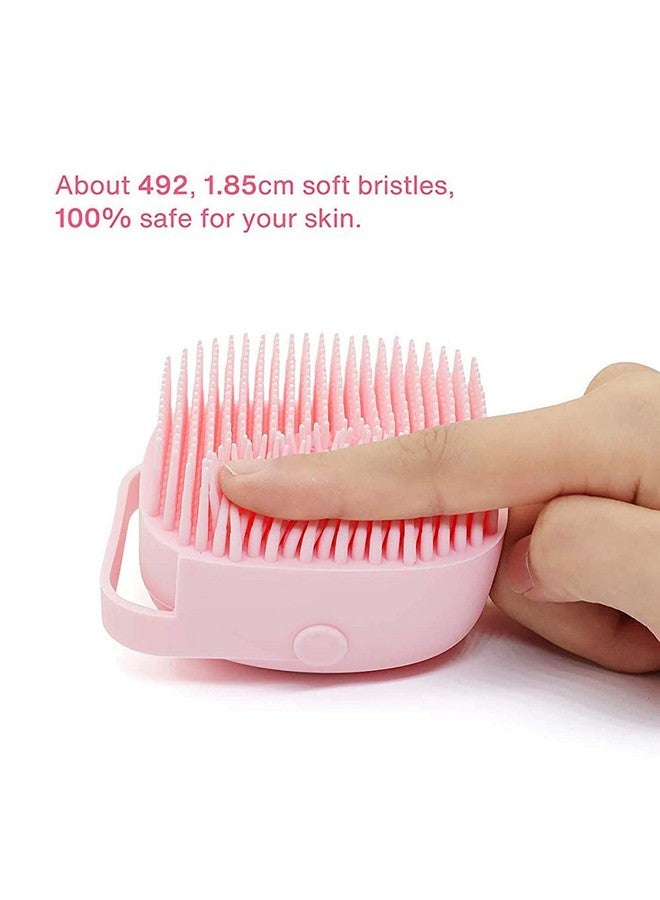 RUDRESHWAR Body Bath Brush, Silicone Soft Cleaning Bath Body Brush with Shampoo Dispenser - Skin Massage Brush Bath Bathroom Accessories (Multi Color) (1. Pic. Brush Shampoo Dispenser) - Image 2