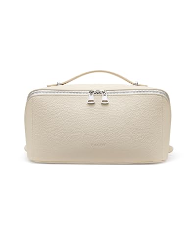 EACHY Makeup Bag,Large Capacity Travel Makeup Bag,Waterproof Portable Open Flat Toiletry Bag Cosmetic Bag with Divider and Handle - Image 1