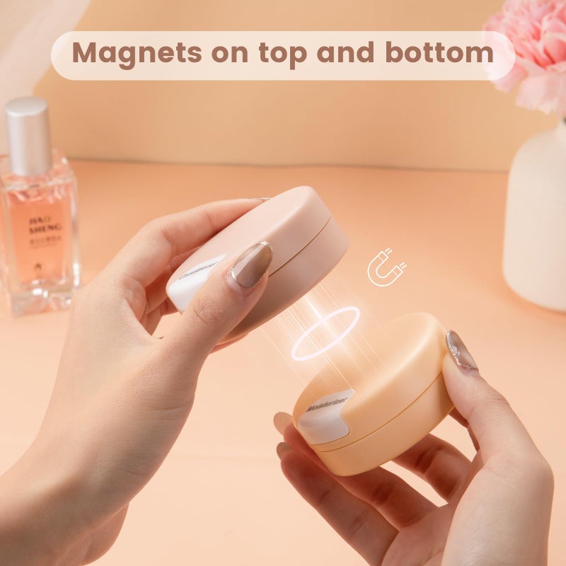 Gemice Travel Containers for Toiletries, Magnetic Travel Containers, TSA Approved Cream Jars with Toiletry Bag, Leak-proof Small 1oz Capsules Set with Multiple Labels for Organization (4 Pack) - Image 2