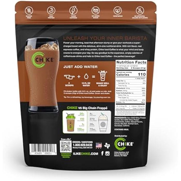 Chike Mocha High Protein Iced Coffee, 20 G Protein, 2 Shots Espresso, 1 G Sugar, Keto Friendly and Gluten Free, 14 Servings (15.3 Ounce) - Image 2