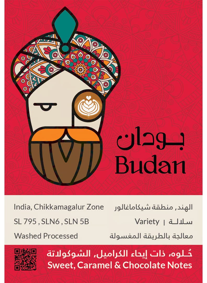KIFFA Coffee bean INDIA BUDAN for Espresso And Filter 250G Unground roasted coffee beans for specialty coffee With a coffee scale spoon - Image 2