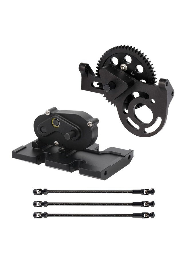 امك طقم ناقل حركة بمقياس 1/10 علبة تروس نقل OD مع علبة تروس Overdrive بنسبة 30% 3 قطع أعمدة نقل الحركة لـ Rc Crawler Axial Scx10 Ii Element Enduro Diy Lcg Chassis (أسود) - Image 1