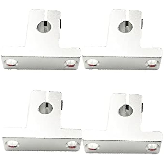 SK10 LINEAR SHAFT SUPPORT BRACKET, 4 PCS 10MM ALUMINUM LINEAR RAIL SHAFT GUIDE SUPPORT BRACKET VERTICAL OPTICAL AXIS HOLDER - Image 2