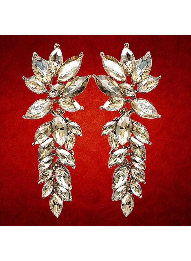 Jewelery Gold Plated Crystal Earrings For Girls And Women