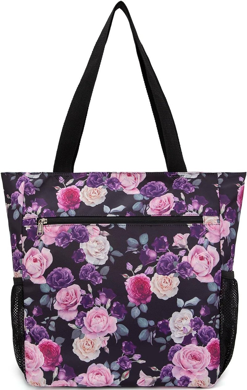 ETidy Large Capacity Foldable Tote Bag With Zipper Water-resistant SandproofWomen Beach Bag Handbag GymBag Travel ShoppingBag - Image 2